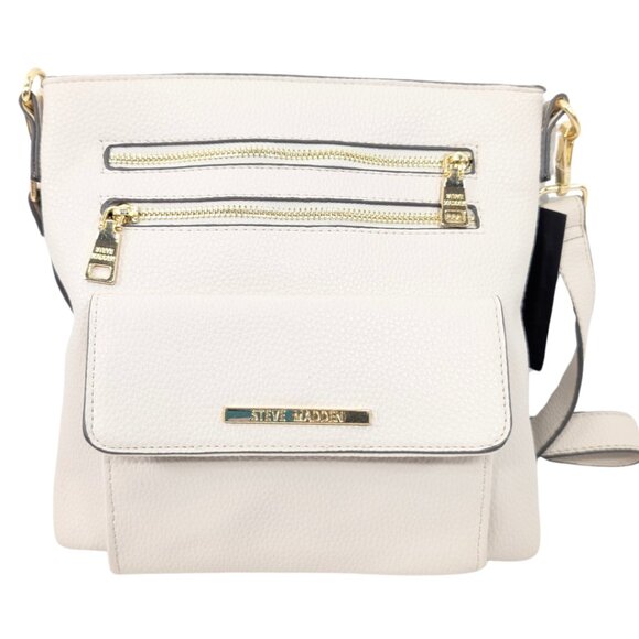Steve Madden NWT 'Blana' Bone Off-White Crossbody Purse Faux Leather - Picture 2 of 10